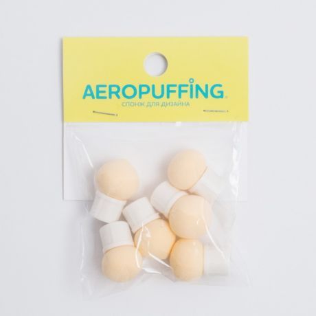 Aeropuffing Puffing Sponge 6pcs. - спонж для дизайна 6 шт., (3 шарообразных, 3 каплевидных)