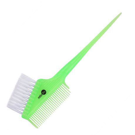 Кисть для окраски волос с расческой 21 .3*7см . зелёная арт.JА0015Т
