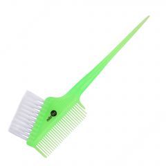 Кисть для окраски волос с расческой 21 .3*7см . зелёная арт.JА0015Т