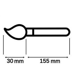 Кисть макияжная скошенная Perfect Brush для пудры и румян, натуральный ворс