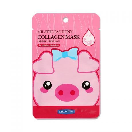 МЛТ Маска тканевая  с коллагеном  MILATTE FASHIONY COLLAGEN Mask SHEET (Renewal)  21гр.