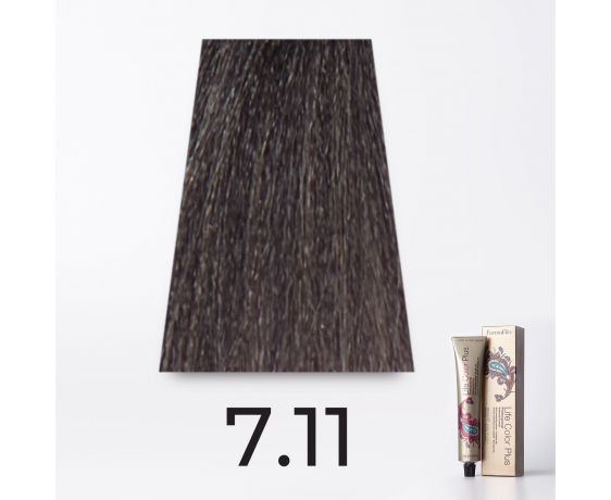 Краска для волос FarmaVita Life Color Plus 7.11 интенсивный пепельный блондин, 100мл