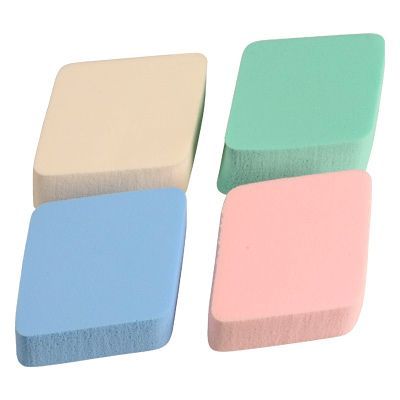 Набор спонжей ромб цветной , 4шт