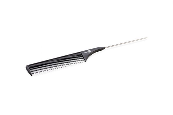 Расческа пластик для начеса с метал.хвост.част.зуб, 230мм арт.8613