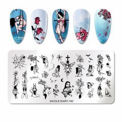 Пластина для стемпинга 12*6 см NICOLE DIARY 50574 ND-193 .1шт