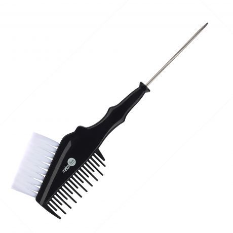 Кисть для окраски волос с расческой, метал. хвост, арт.JA0019